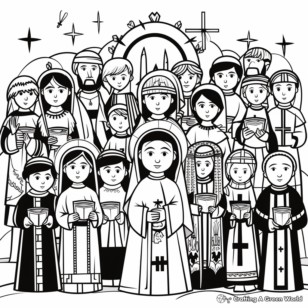 All Saints Day Coloring Pages Free Printable 