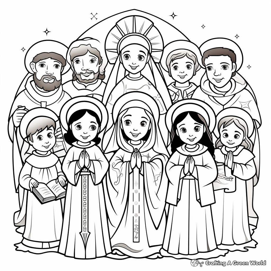 All Saints Day Coloring Pages Free Printable 