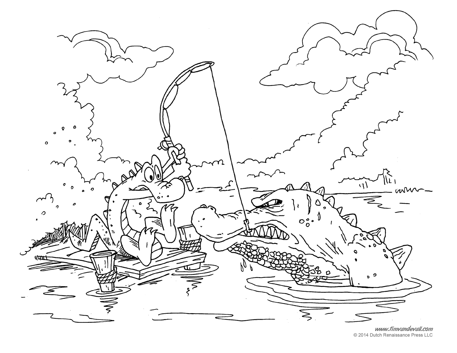 Alligator coloring pages 02 Tim s Printables Alligator coloring pages 02 Tim s Printables