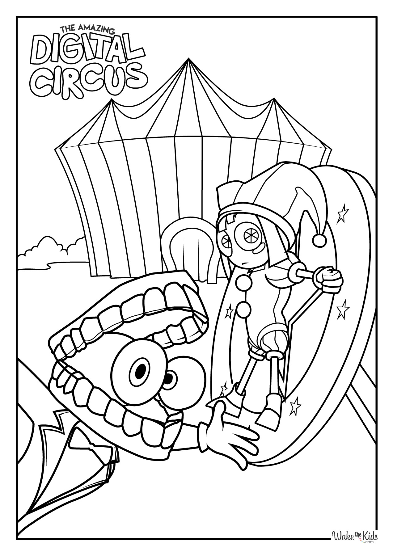 Amazing Digital Circus Coloring Pages Free Printable PDFs WakeTheKids Amazing Digital Circus Coloring Pages Free Printable PDFs WakeTheKids