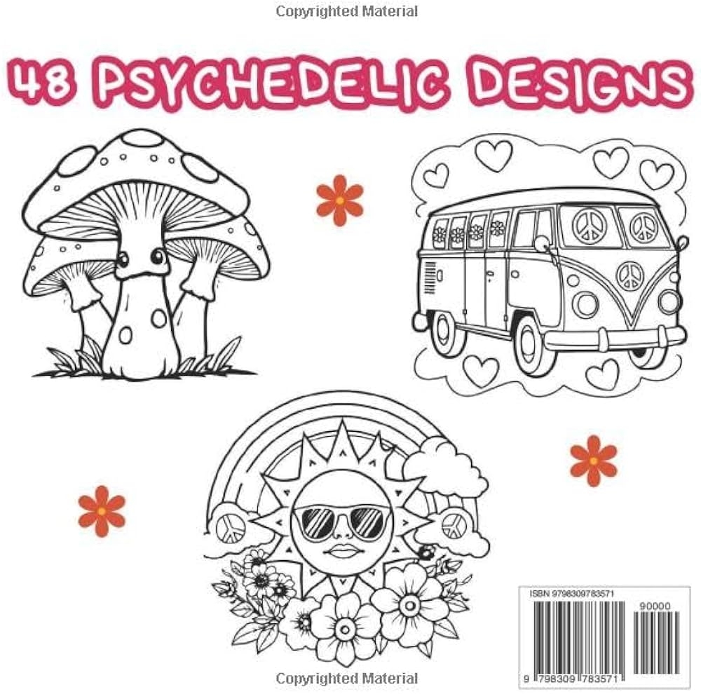 Amazon TRIPPY GROOVY COLORING BOOK 48 Psychedelic Coloring Pages For Adults Kids Bold Easy Designs Featuring Mushrooms Aliens Illusions More For Relaxation Stress Relief 9798309783571 Amazon TRIPPY GROOVY COLORING BOOK 48 Psychedelic Coloring Pages For Adults Kids Bold Easy Designs Featuring Mushrooms Aliens Illusions More For Relaxation Stress Relief 9798309783571
