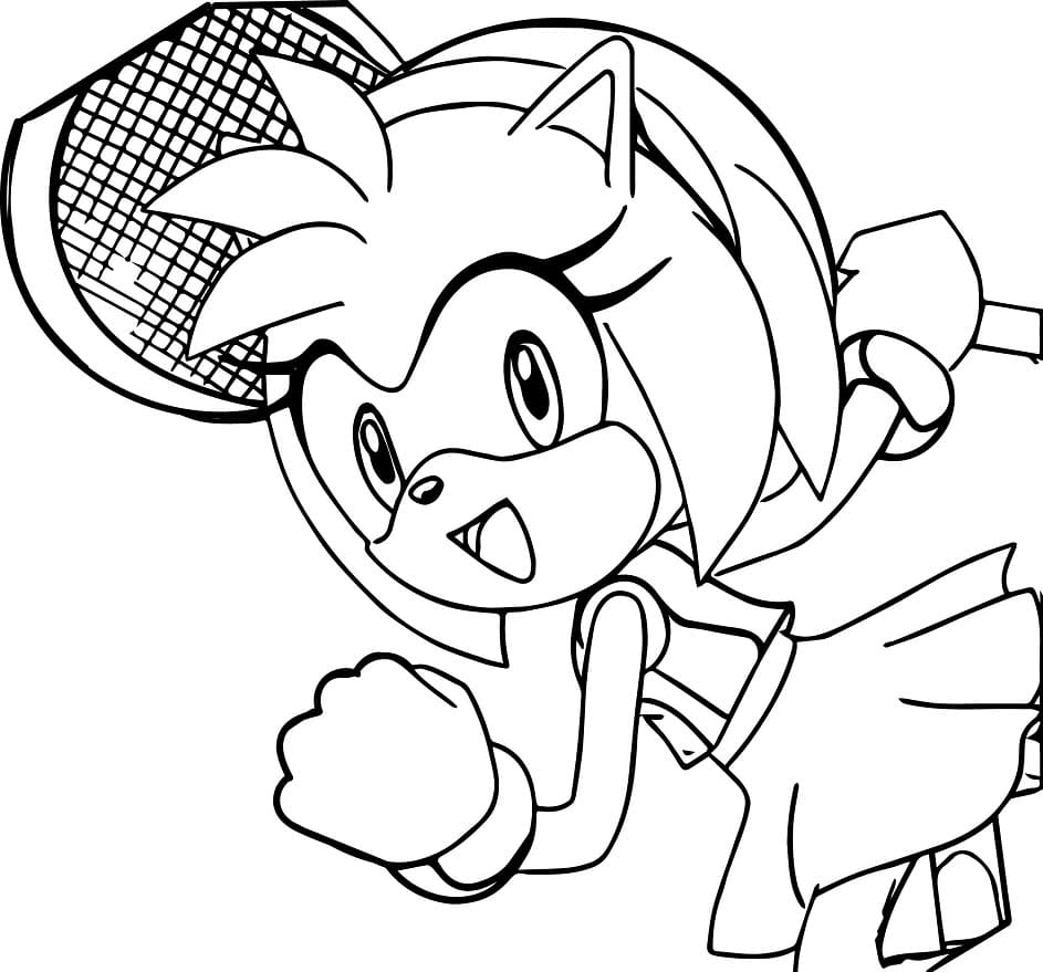 Amy Rose Printable Coloring Pages