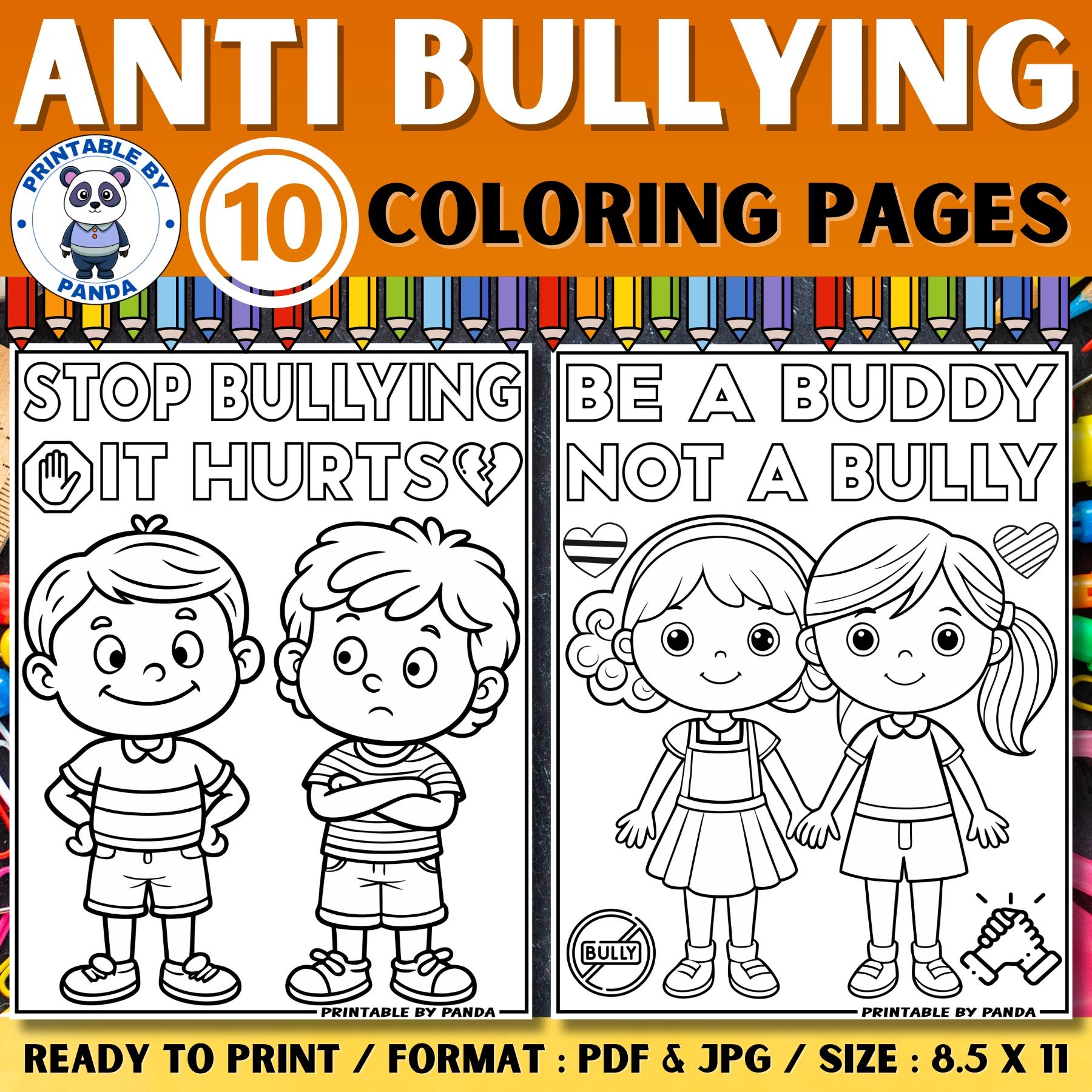 Anti Bullying Coloring Pages Printable Anti Bullying Coloring Pages Printable