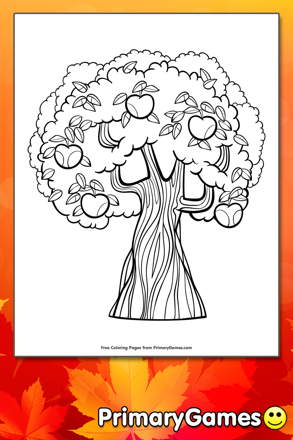 Apple Tree Coloring Page FREE Printable PDF From PrimaryGames