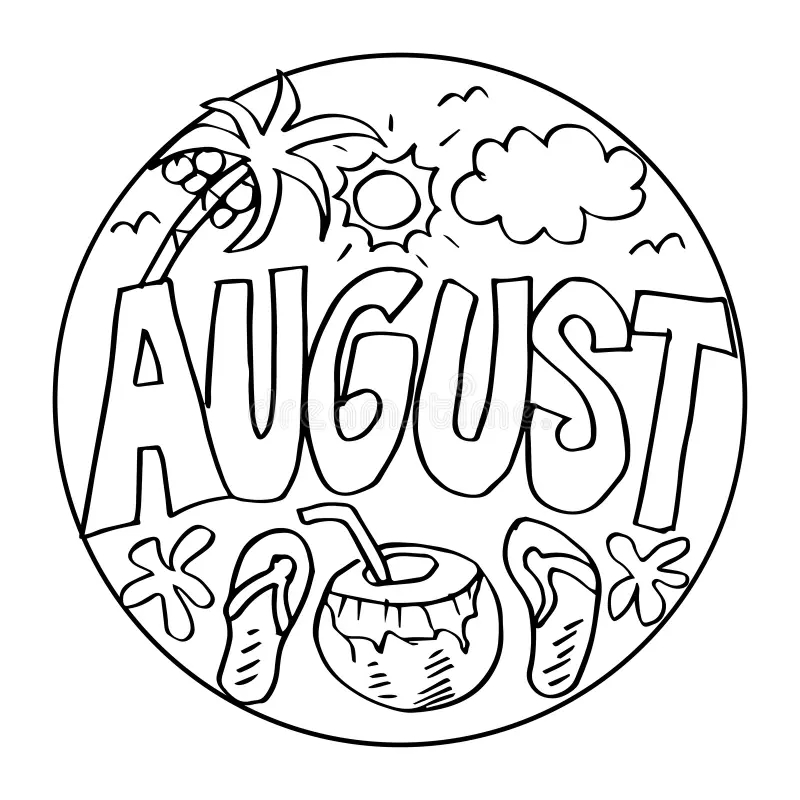 Free Printable August Coloring Pages Free Printable August Coloring Pages