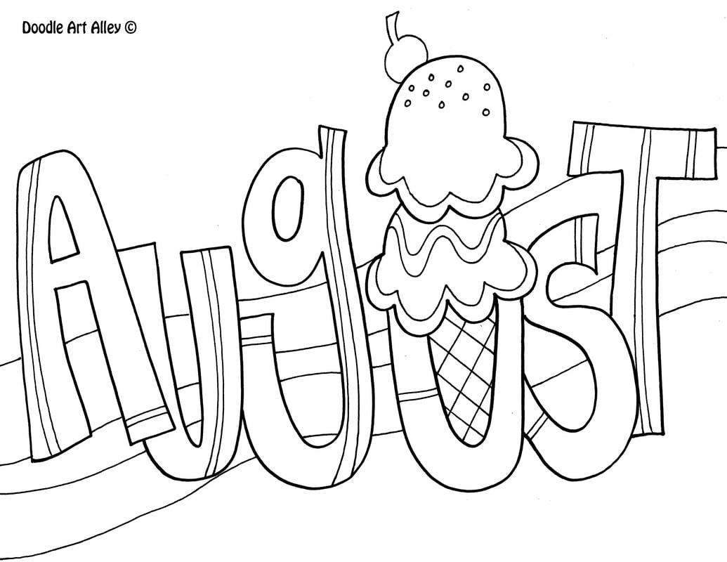 August Coloring Pages DOODLE ART ALLEY August Coloring Pages DOODLE ART ALLEY