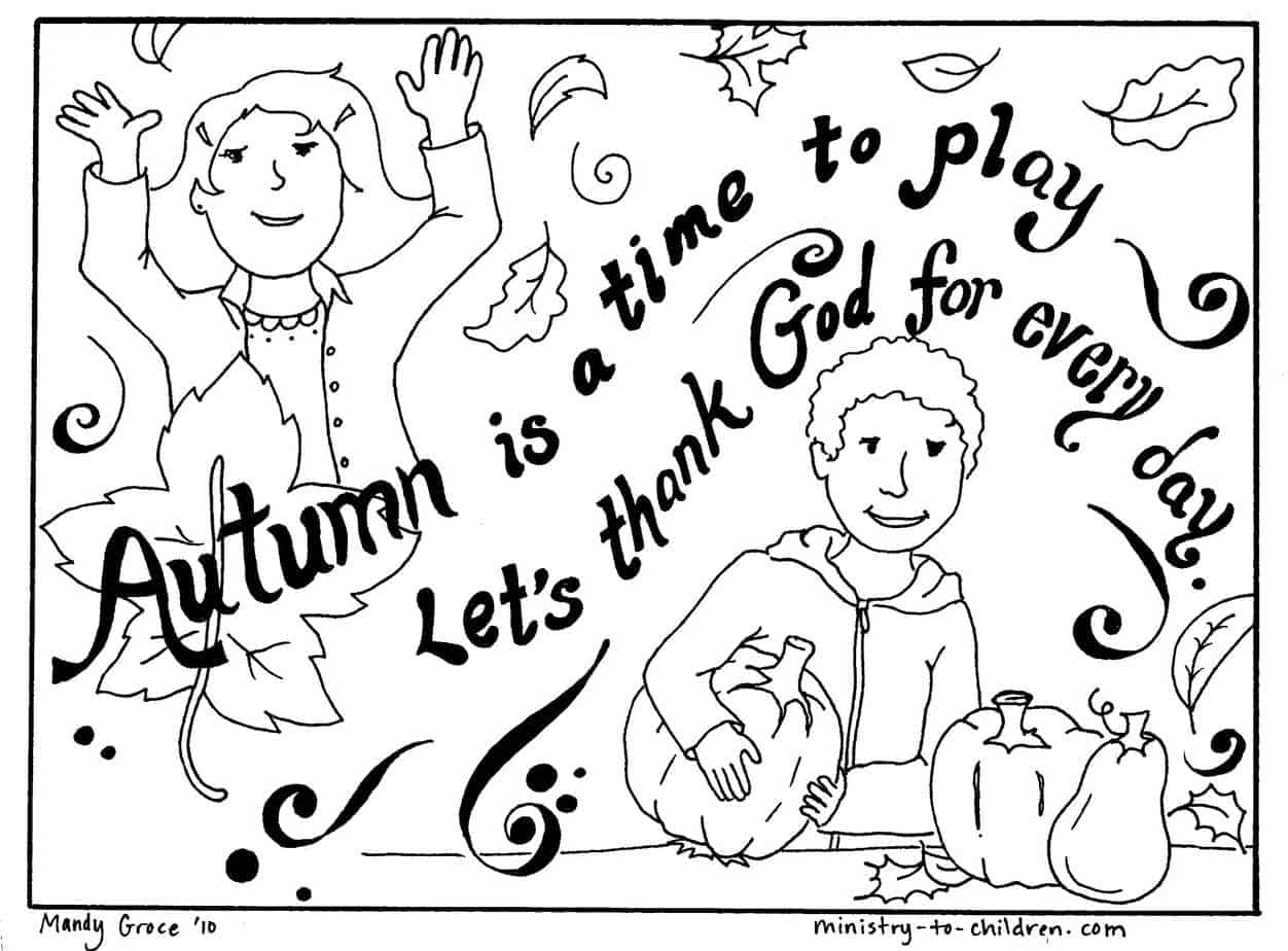 Autumn Coloring Page Let s Thank God Easy Printable PDF Ministry To Children Autumn Coloring Page Let s Thank God Easy Printable PDF Ministry To Children