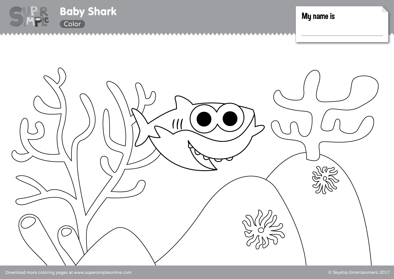 Baby Shark Coloring Pages Super Simple Baby Shark Coloring Pages Super Simple