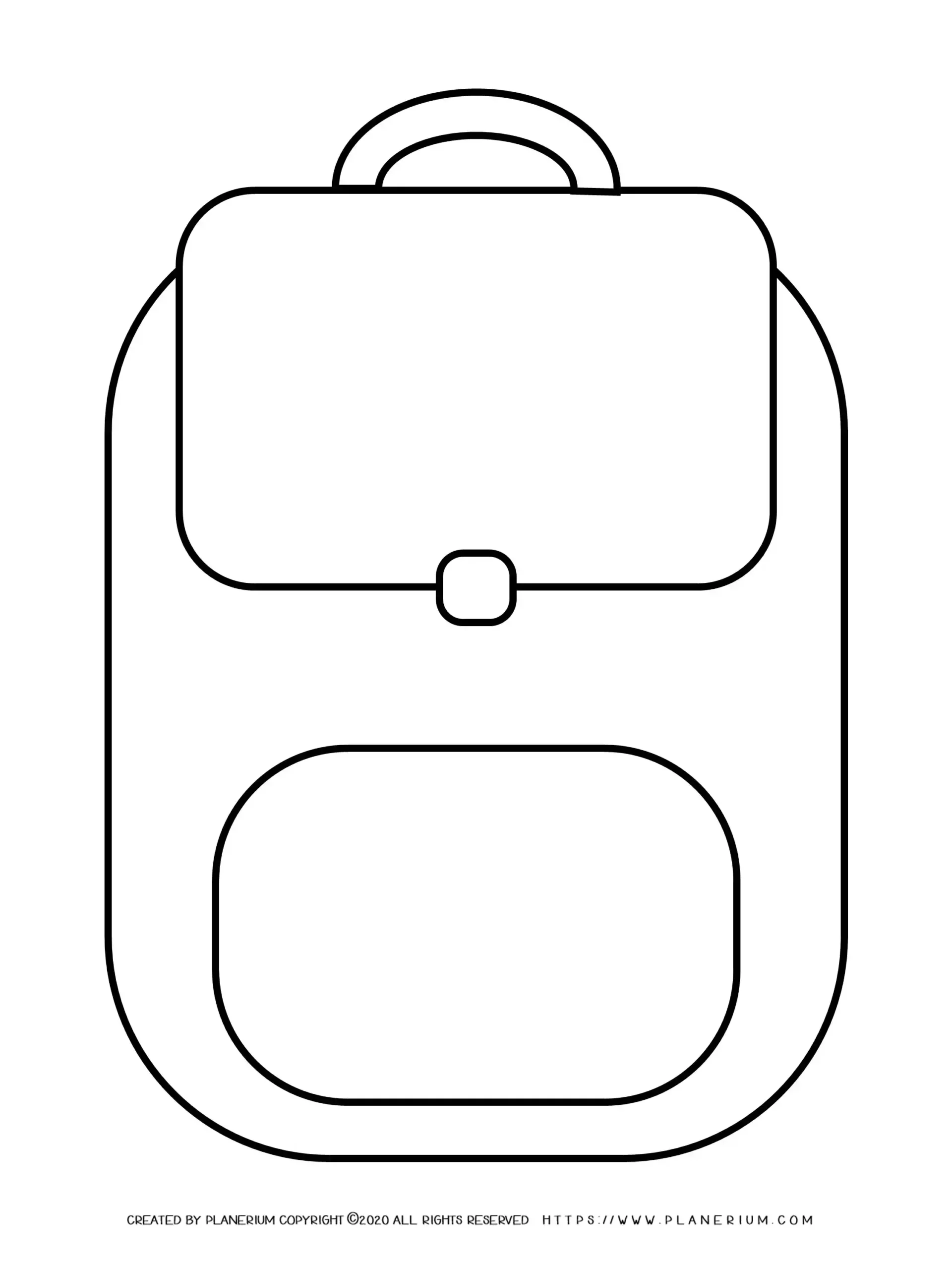 Back To School Coloring Page School Backpack Planerium Back To School Coloring Page School Backpack Planerium