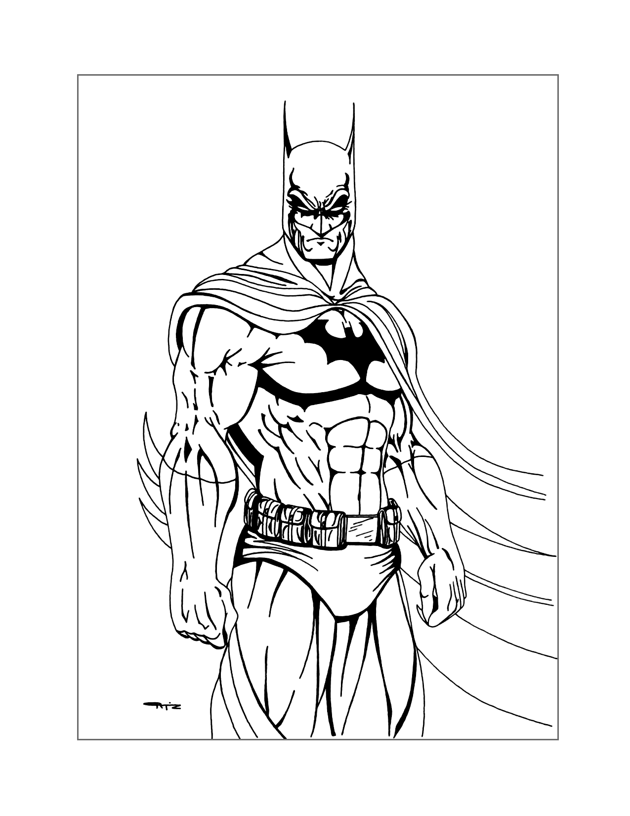 Batman Coloring Page Free