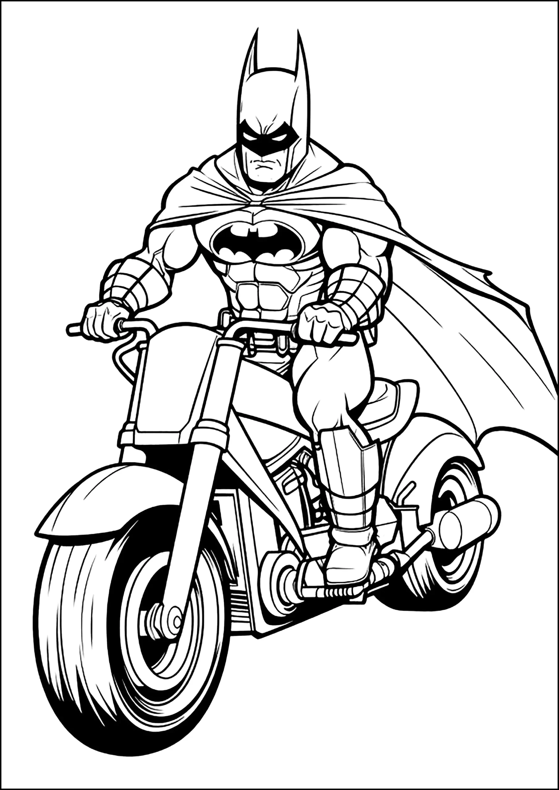 Batman On His Motorcycle Batman Coloring Pages Page Page 2 Batman On His Motorcycle Batman Coloring Pages Page Page 2
