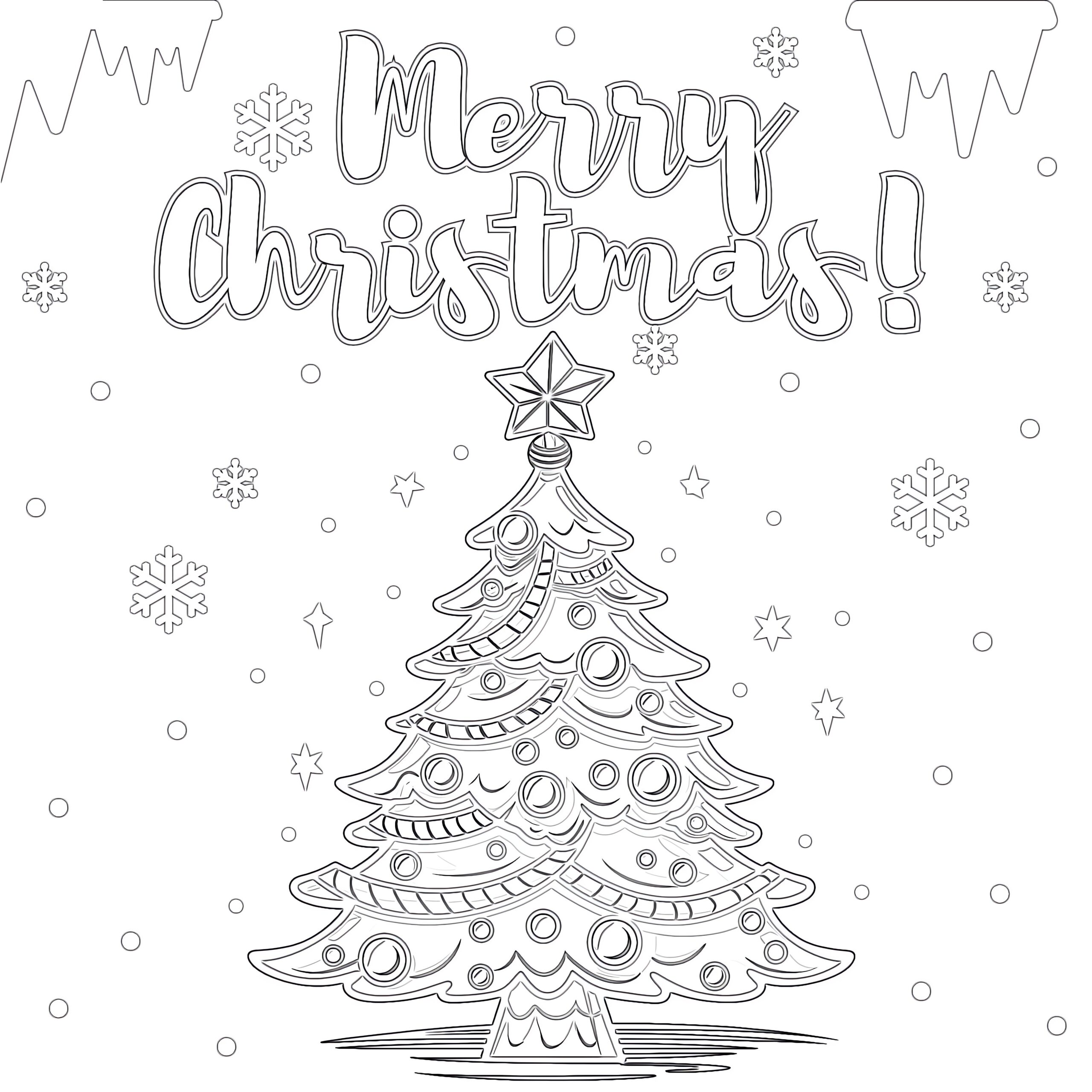 Best Christmas Tree Coloring Page Coloring Pages Mimi Panda