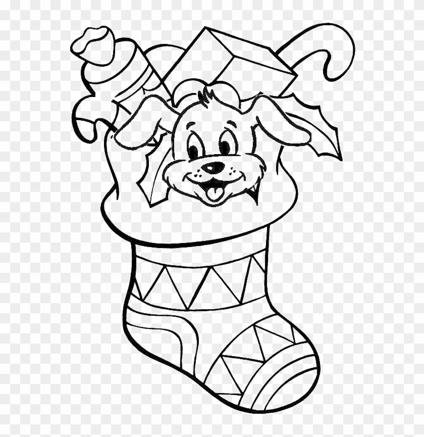Best Coloring Pages Of Christmas Stockings Printing Christmas Stocking Coloring Pages Free Transparent PNG Clipart Images Download
