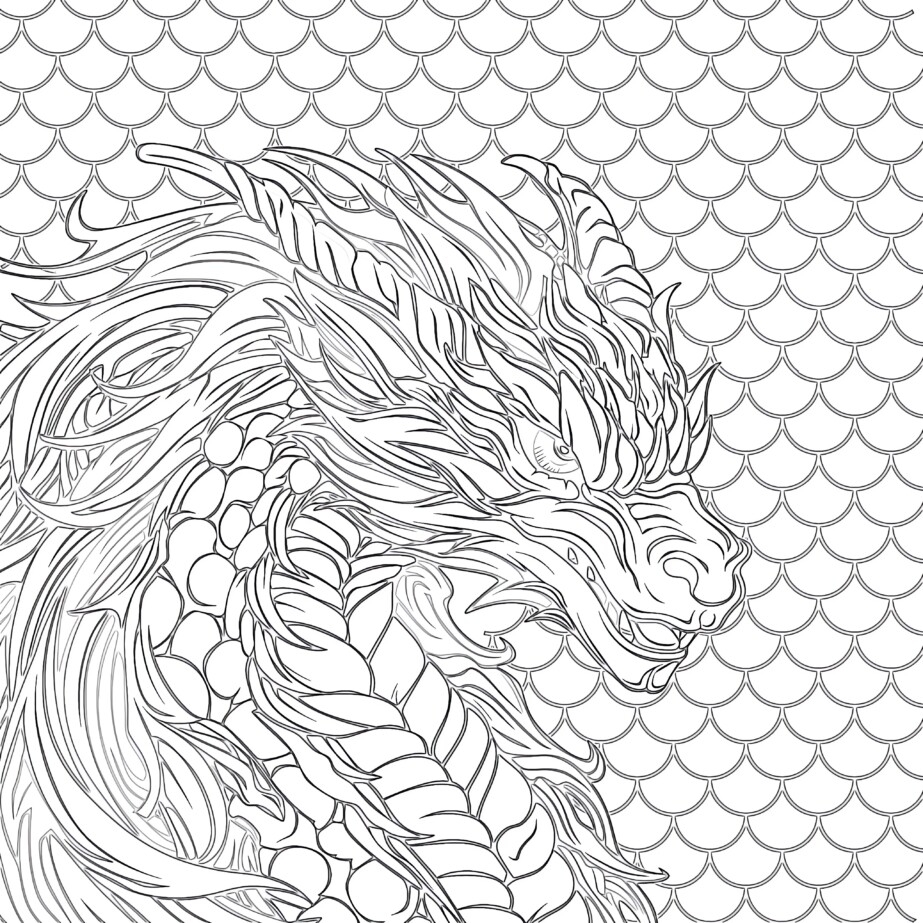 Chinese Dragon Coloring Page Printable