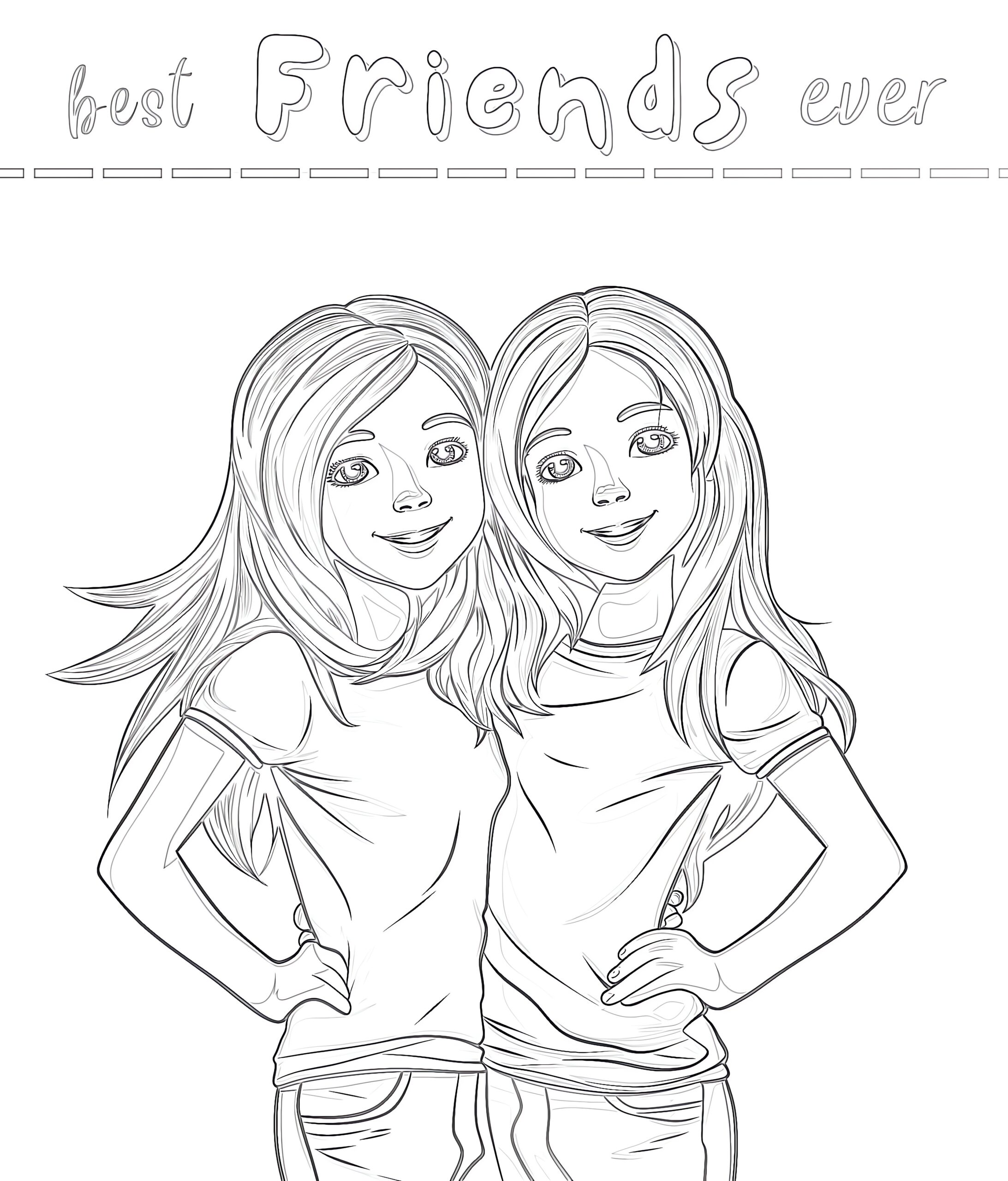 Free Coloring Pages Friendship