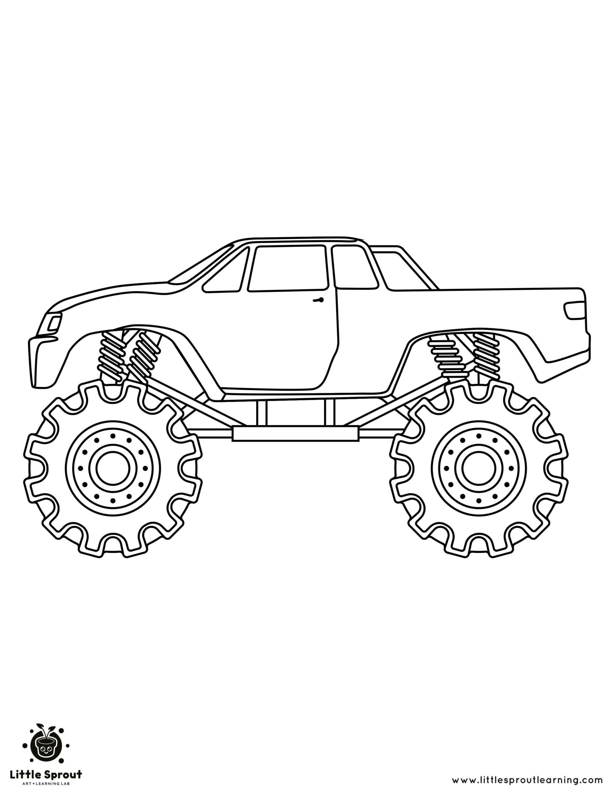 Best Monster Truck Coloring Pages Top 10 Little Sprout Art