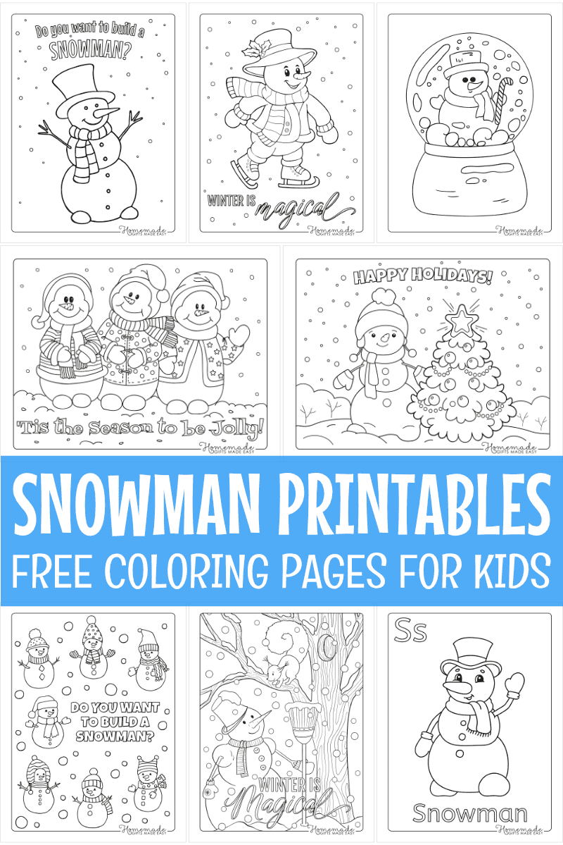 Best Snowman Coloring Pages For Kids Adults Best Snowman Coloring Pages For Kids Adults
