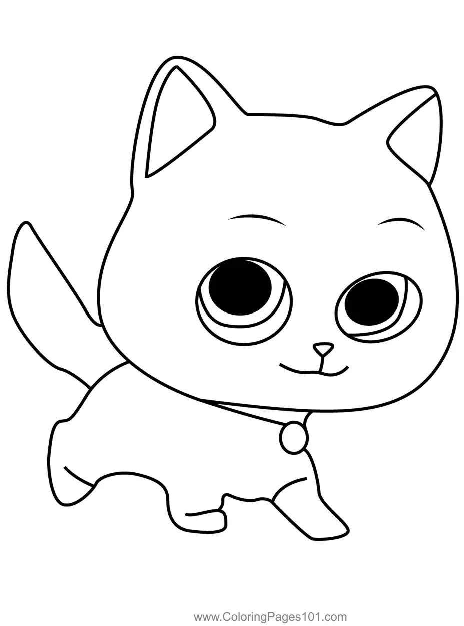 Bitsy SuperKitties Coloring Page For Kids Free SuperKitties Printable Coloring Pages Online For Kids ColoringPages101 Coloring Pages For Kids