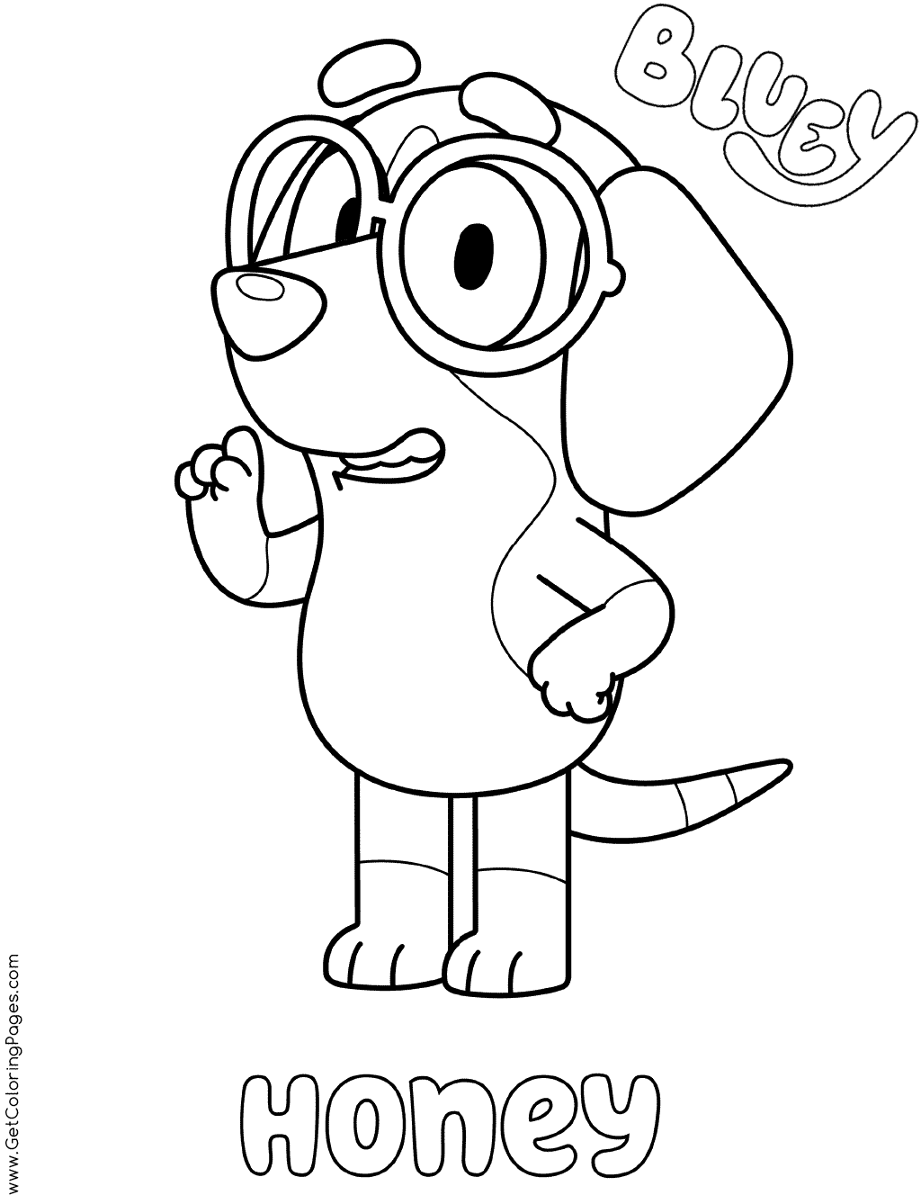 Bluey Coloring Pages For Free Artsy Pretty Colors