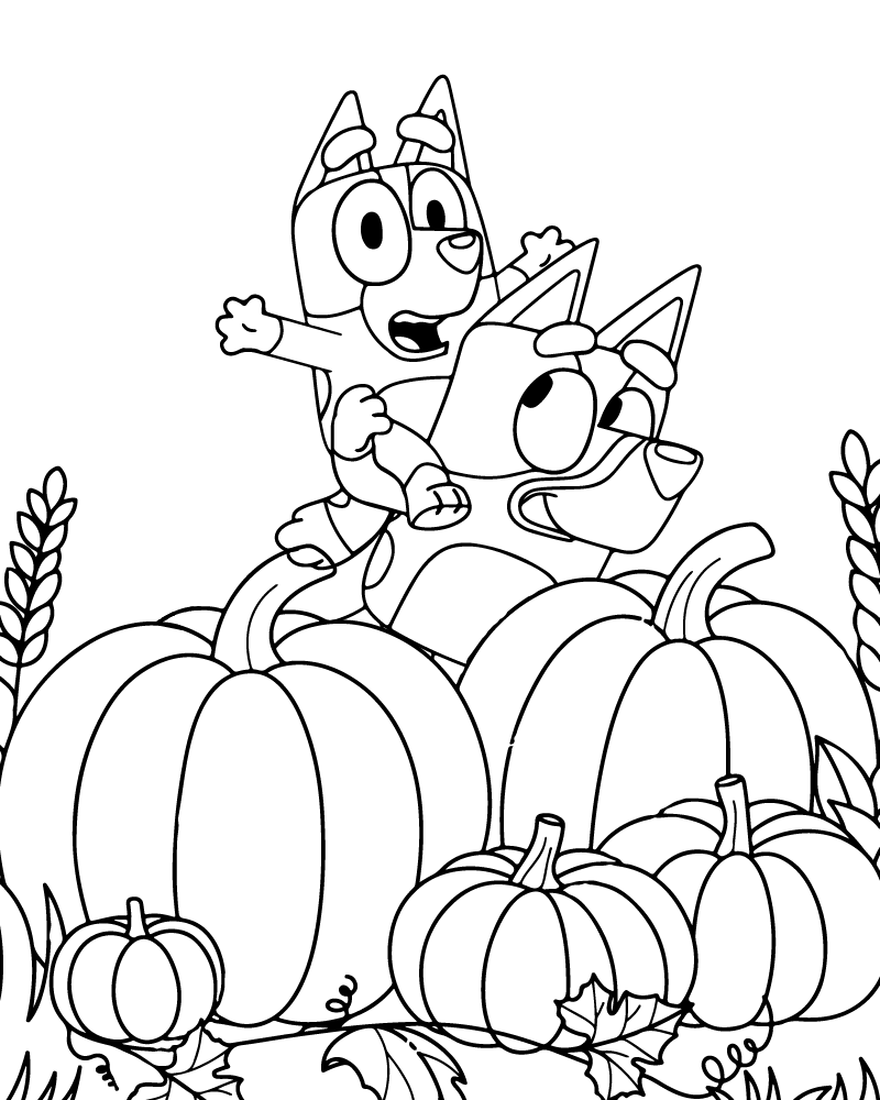 Bluey Halloween Coloring Pages Free Printable Bluey Halloween Coloring Pages Free Printable