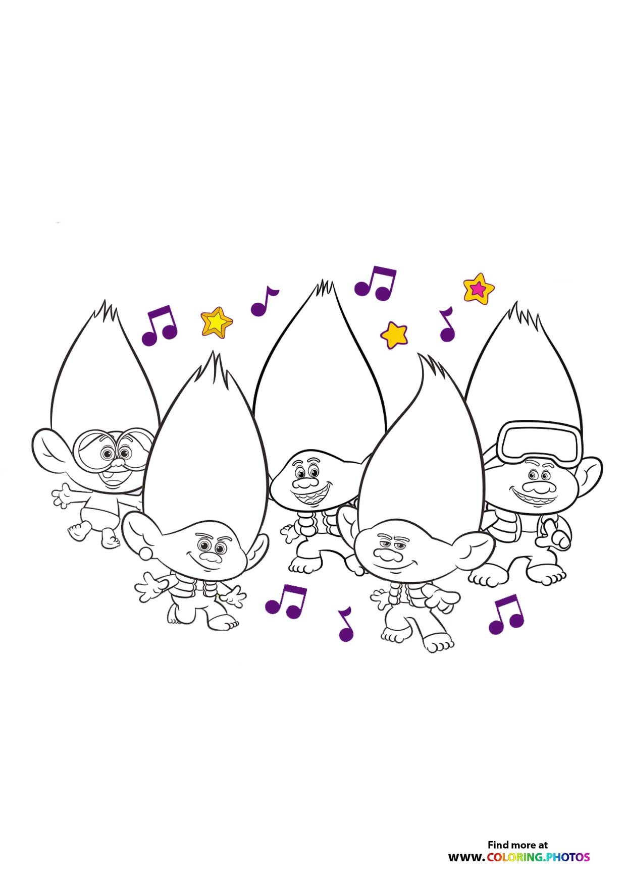 Brozone Trolls Band Together Coloring Pages For Kids