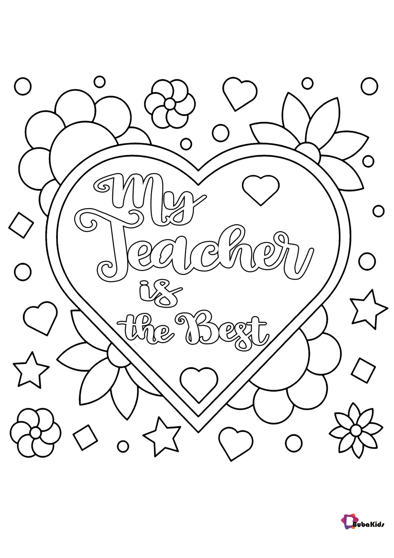 Bubakidscoloringpages Free Download To Print Teacher Appreciation Day 