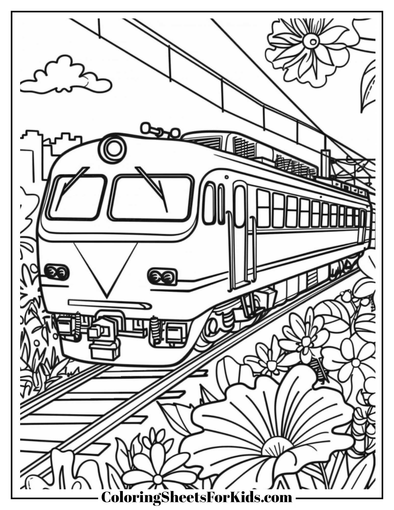 Bullet Train Coloring Pages Free Printables Coloring Sheets 