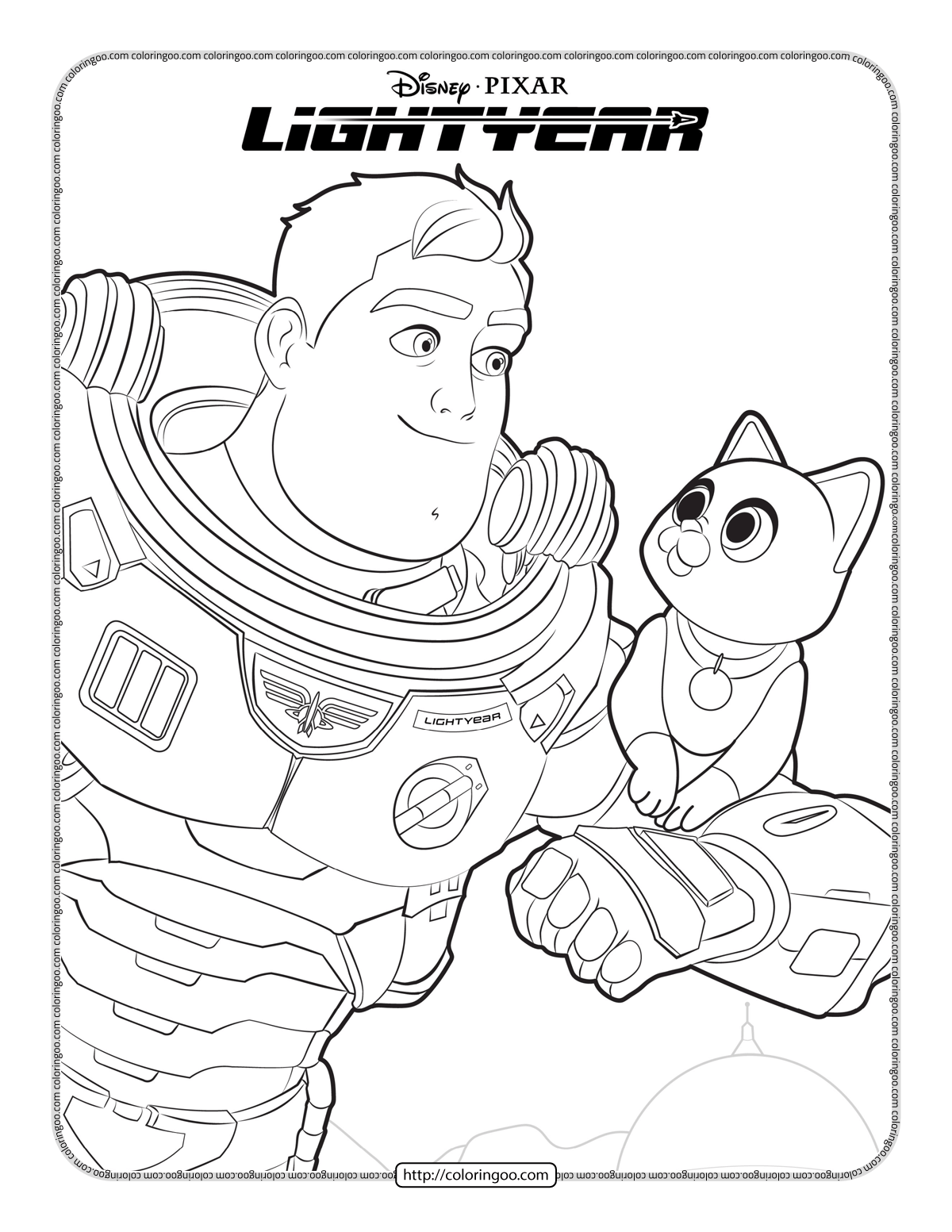 Buzz Lightyear And Sox Coloring Pages