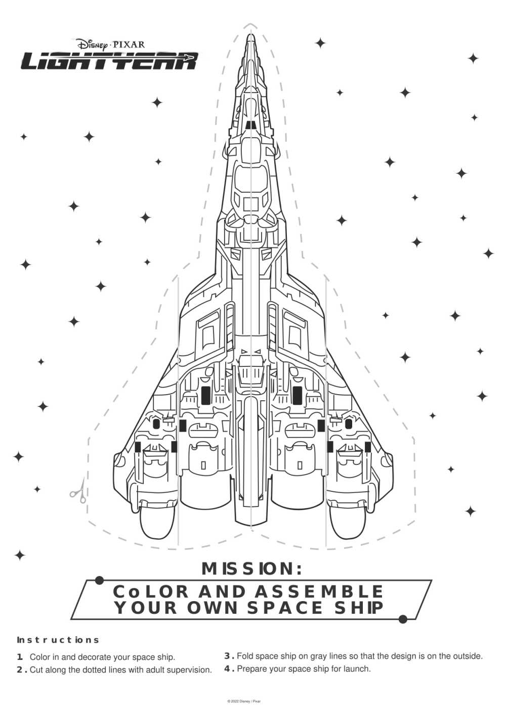 Buzz Lightyear Spaceship Printable