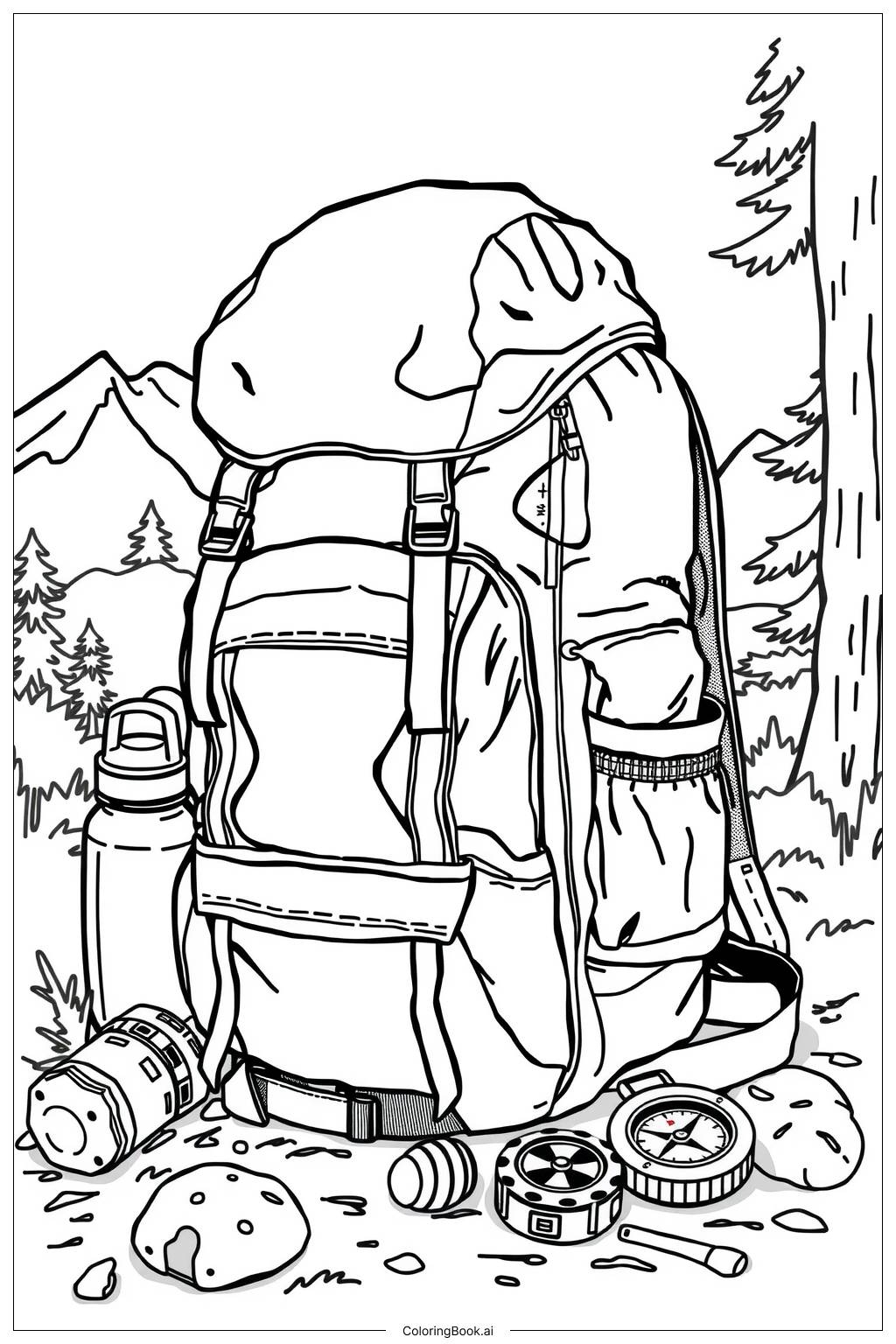 Printable Backpack Coloring Page Printable Backpack Coloring Page