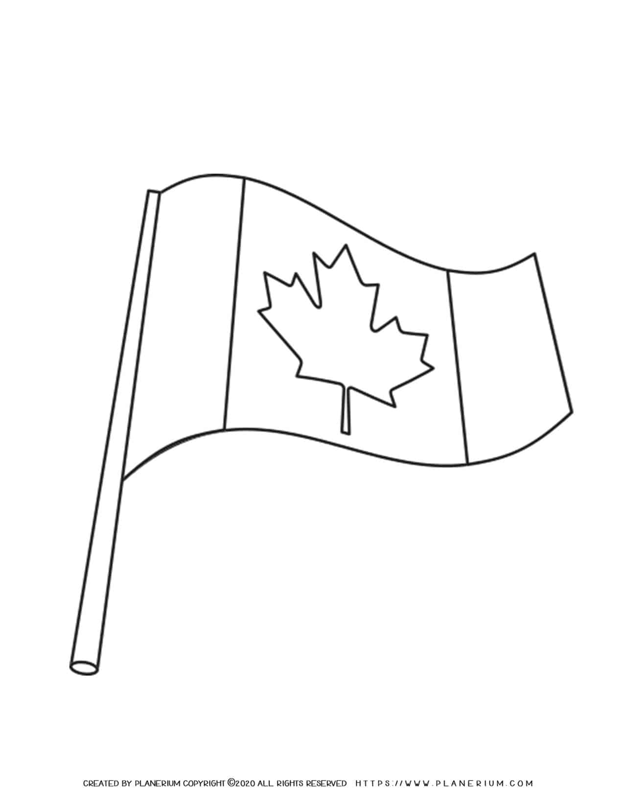 Canada Flag Free Coloring Page Planerium Canada Flag Free Coloring Page Planerium