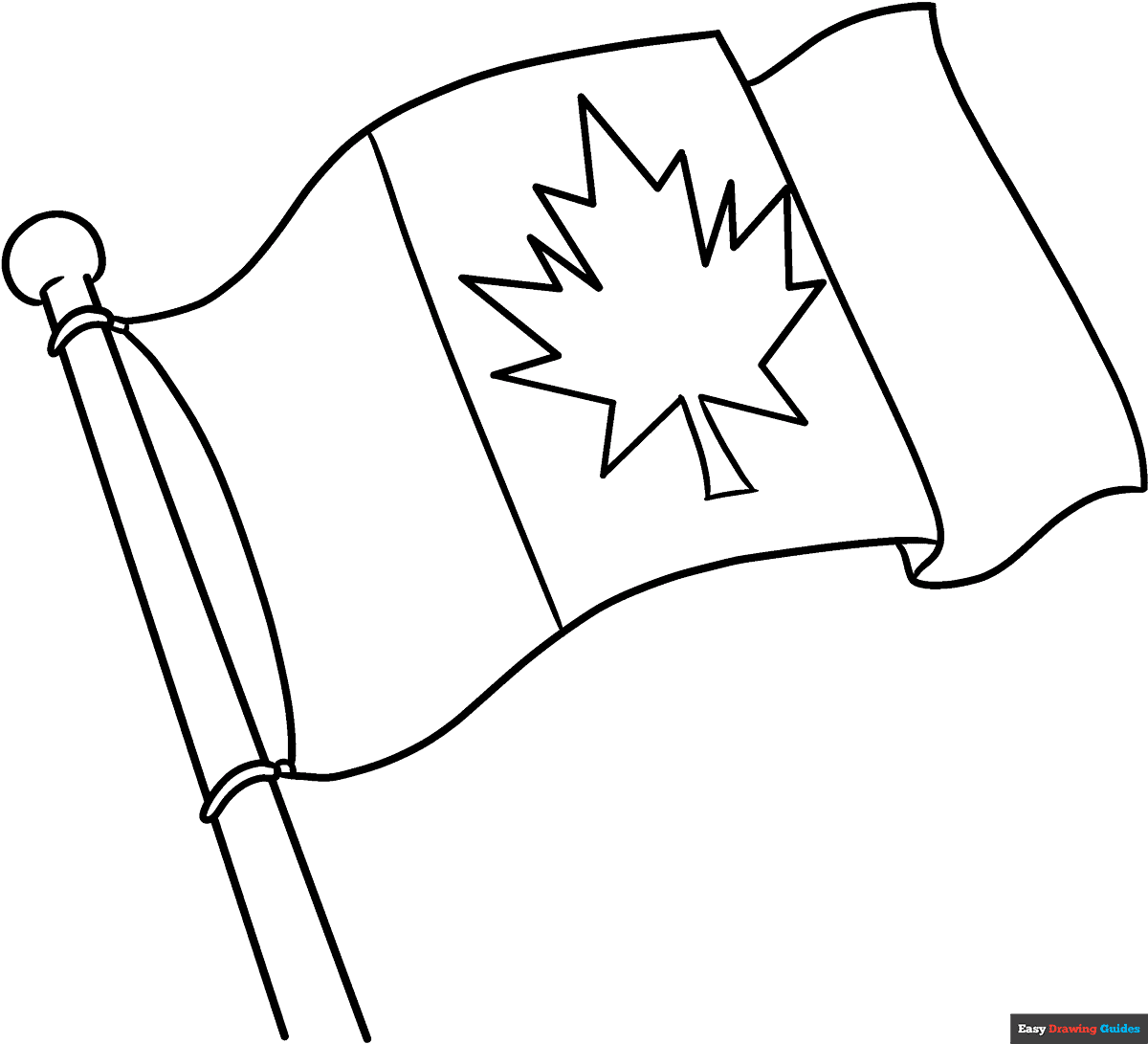 Canadian Flag Coloring Page Easy Drawing Guides Canadian Flag Coloring Page Easy Drawing Guides