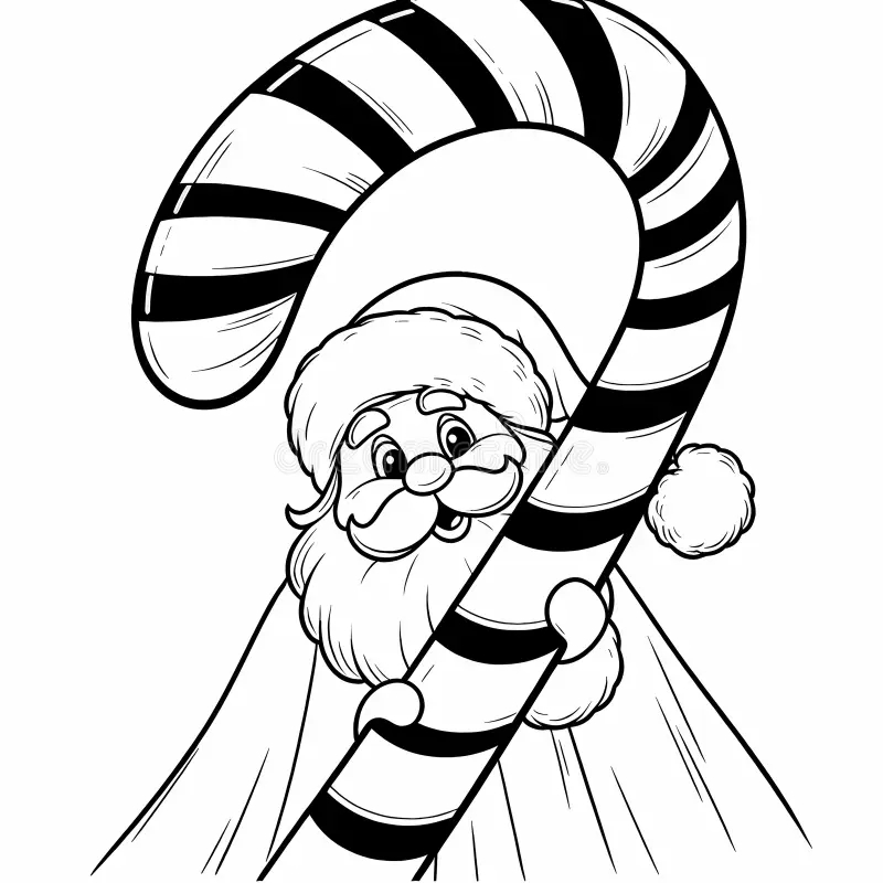 Candy Cane Coloring Page Printable