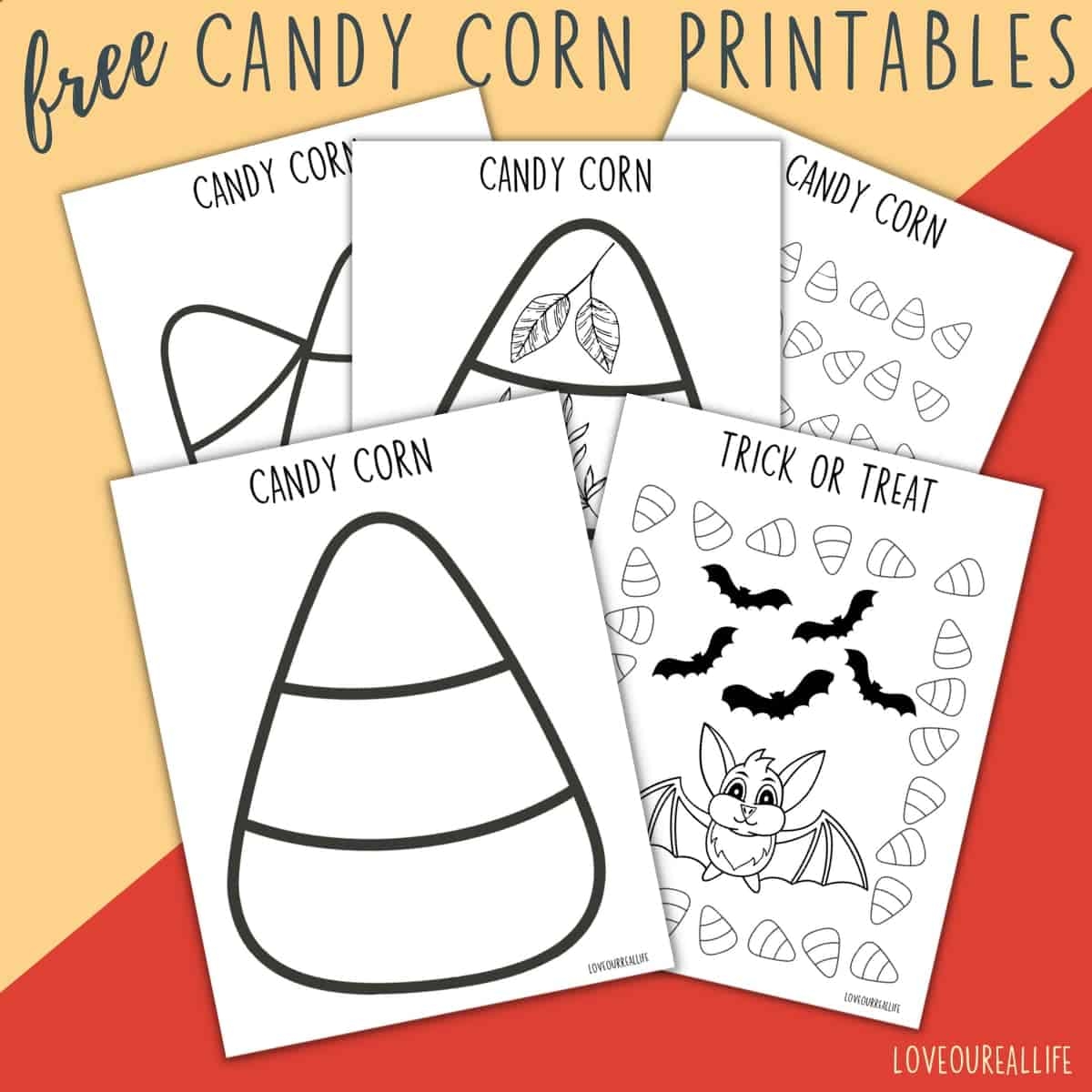 Free Candy Corn Coloring Page