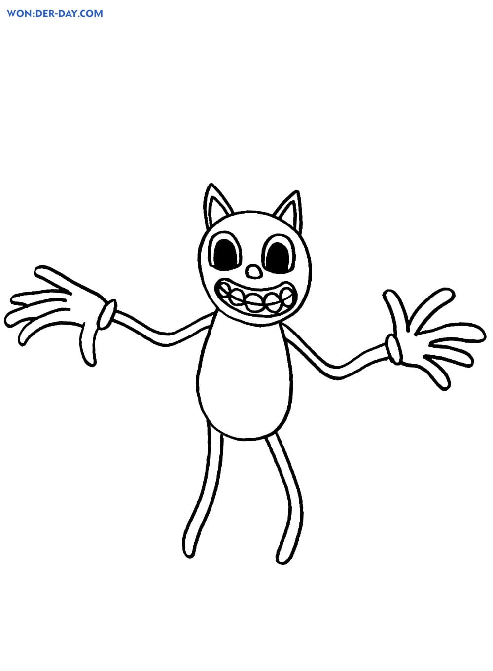 Cartoon Cat Coloring Pages For Free Printing WONDER DAY Coloring Pages For Children And Adults