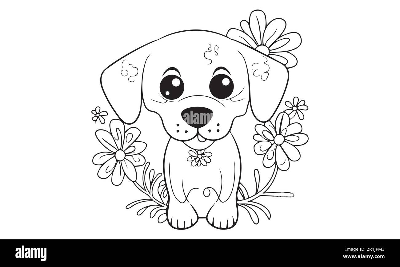 Cartoon Dog Coloring Book Cut Out Stock Images Pictures Page 3 Alamy