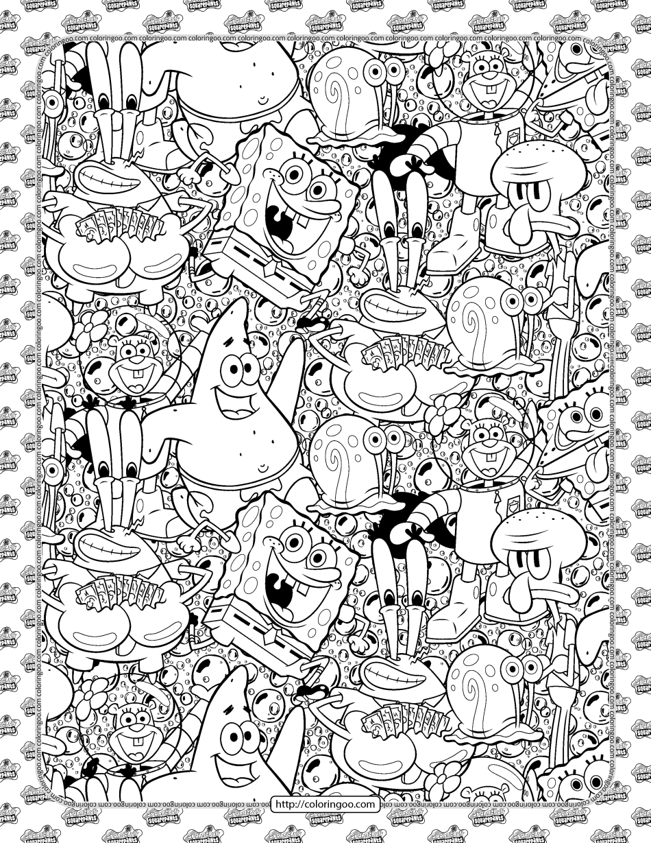 Spongebob Coloring Pages Printable Pdf