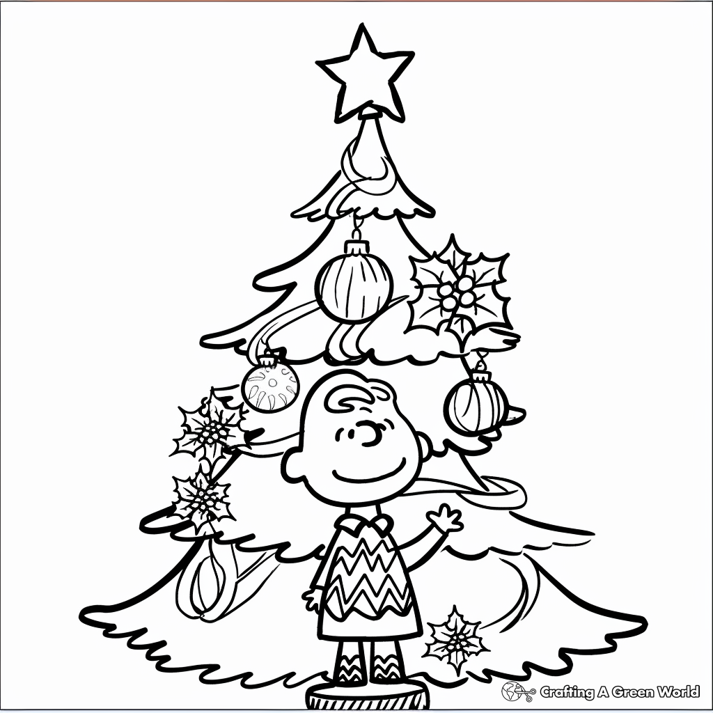 Charlie Brown Christmas Coloring Pages Free Printable 