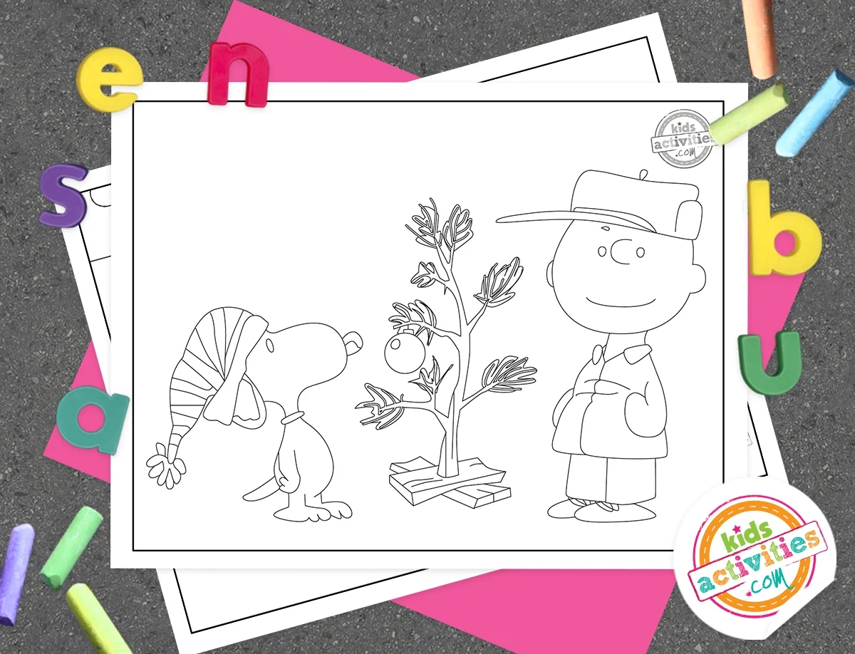Charlie Brown Christmas Coloring Pages Kids Activities Blog