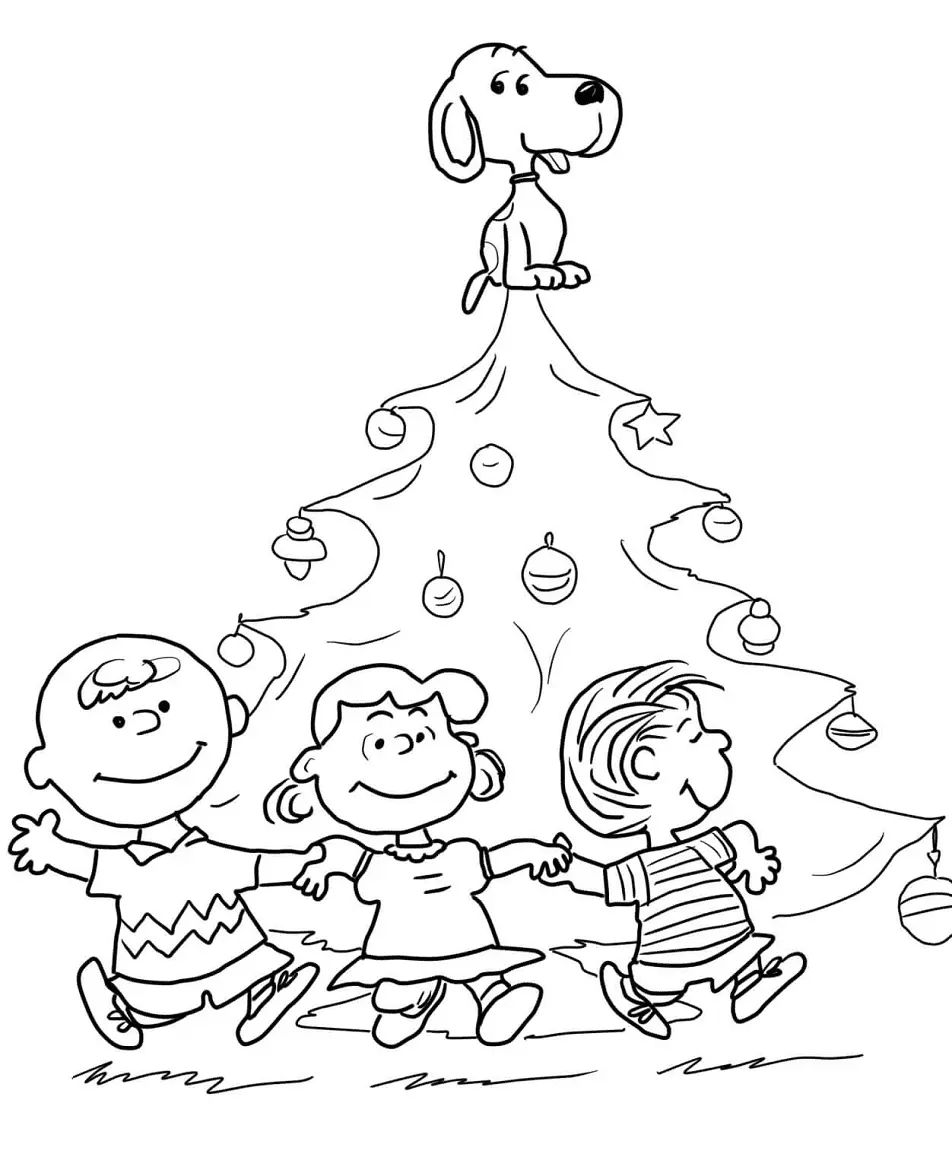 Charlie Brown Christmas Coloring Pages To Print Free Printable Coloring Pages