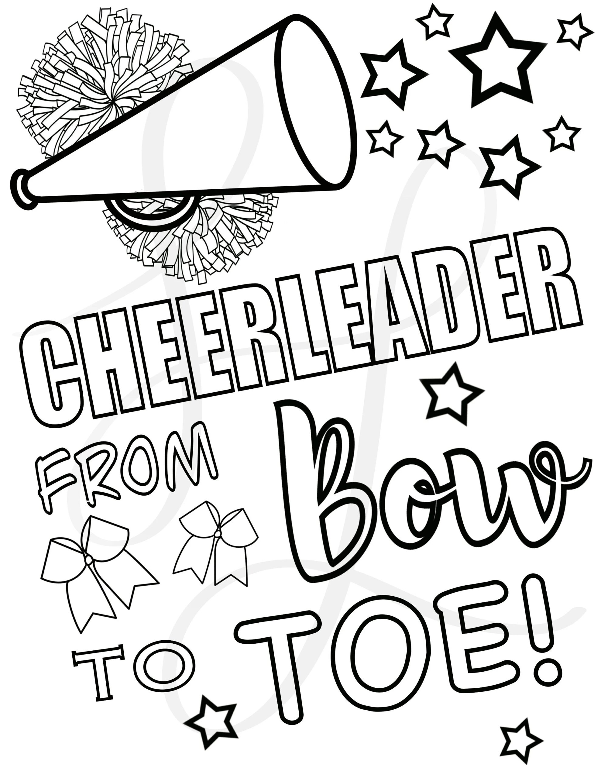 Cheerleading Color Pages Duo