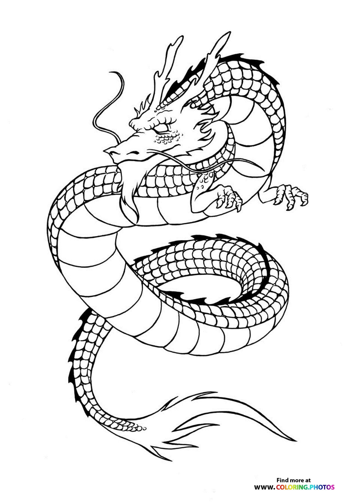 Chinese Dragon Coloring Pages For Kids