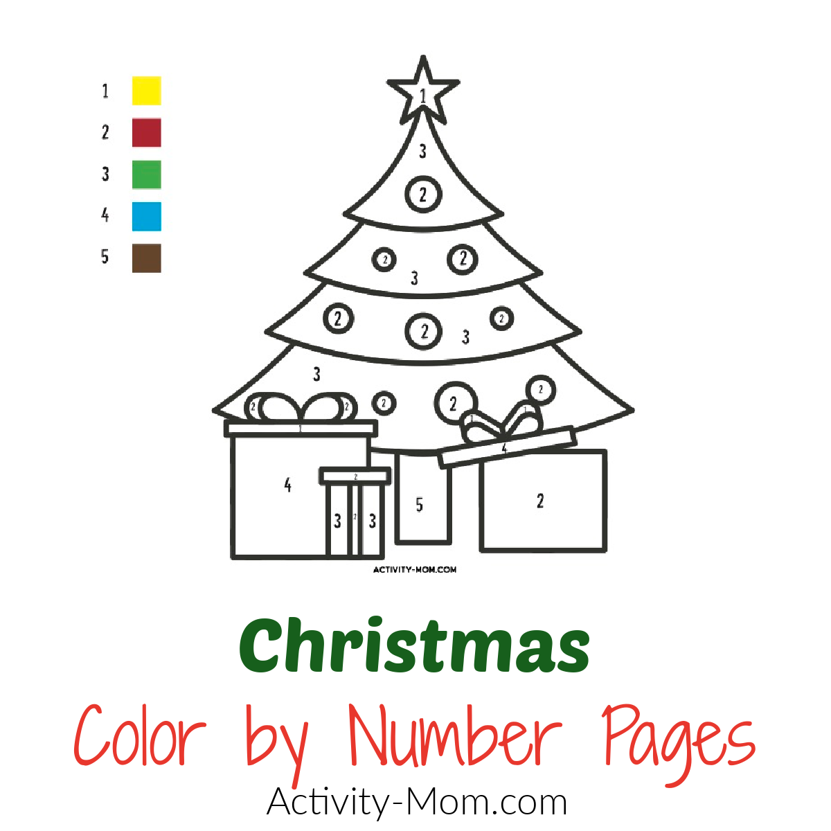 Christmas Coloring By Number Pages Printable
