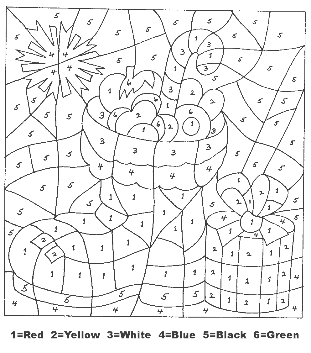 Christmas Color By Number Printables Printable Coloring Pages FREE
