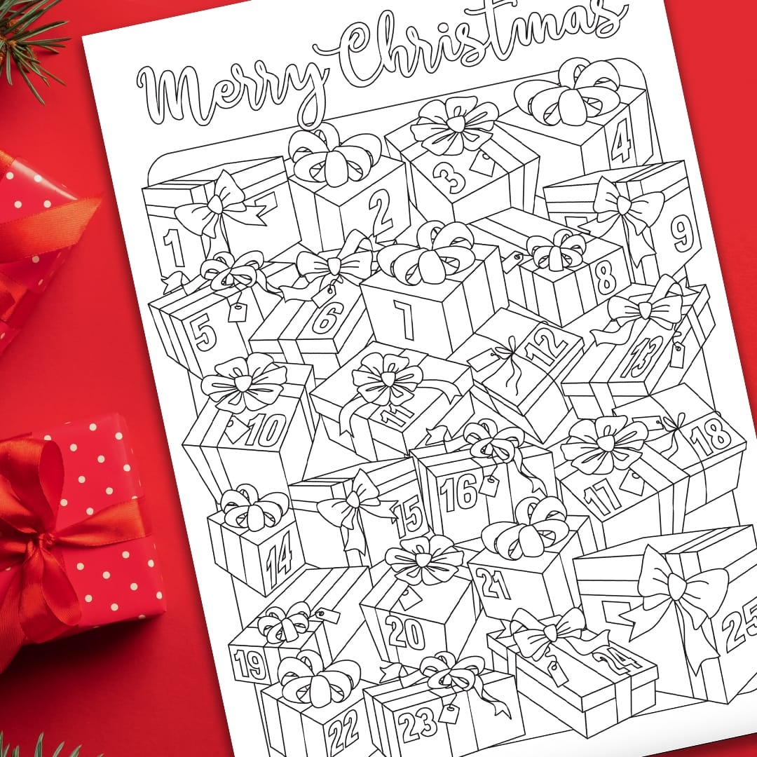 Christmas Coloring Advent Calendar Gifts Sarah Renae Clark Coloring Book Artist And Designer