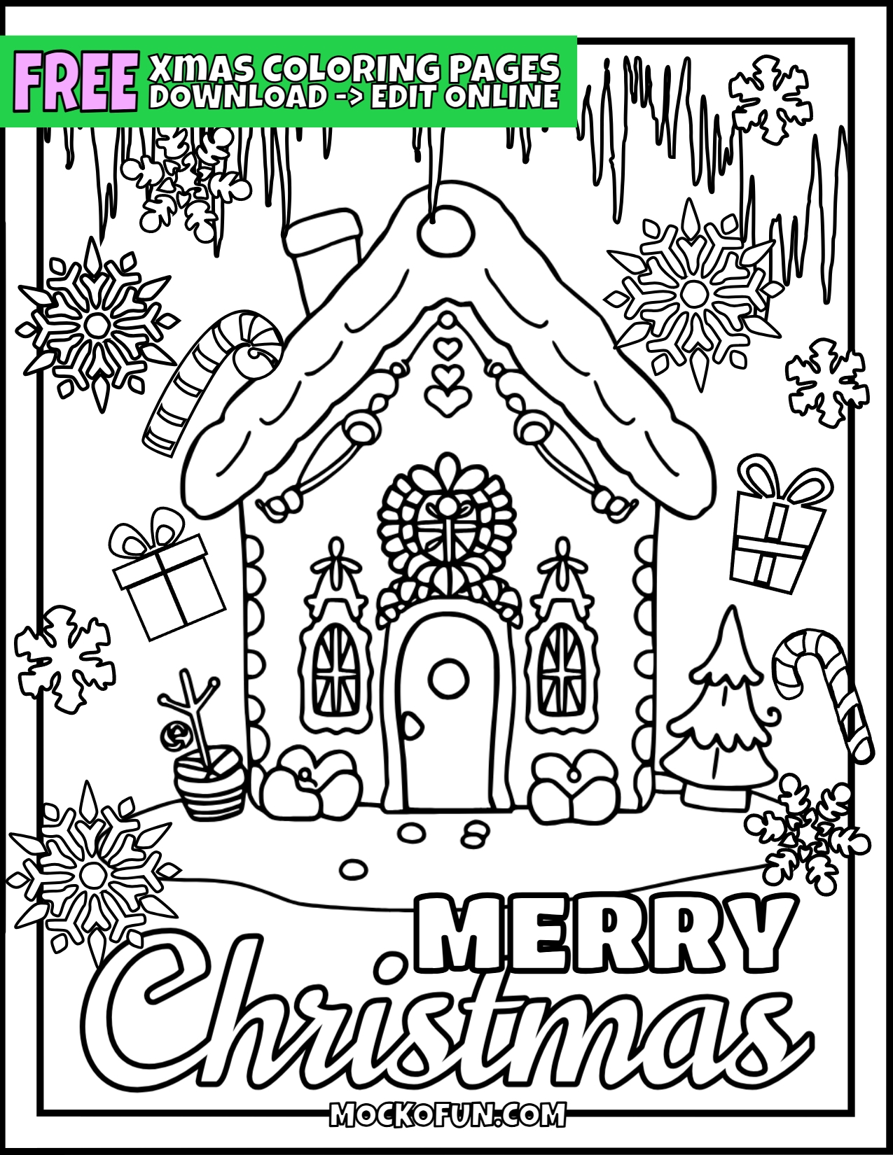  Christmas Coloring Page MockoFUN