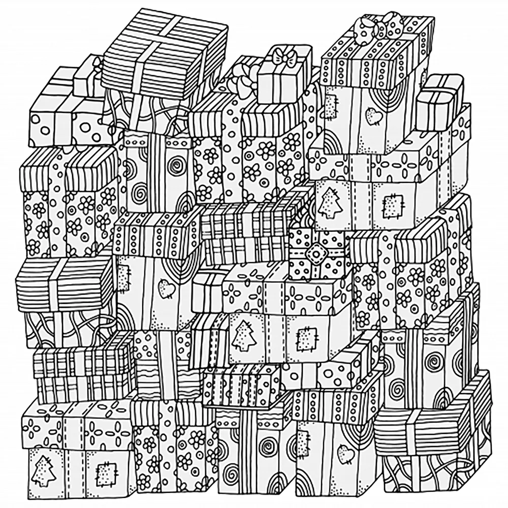 Christmas Present Printable Coloring Pages