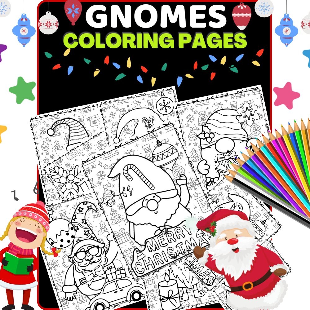 Christmas Gnomes Coloring Pages Winter Coloring For New Year 100 printable Made By Teachers