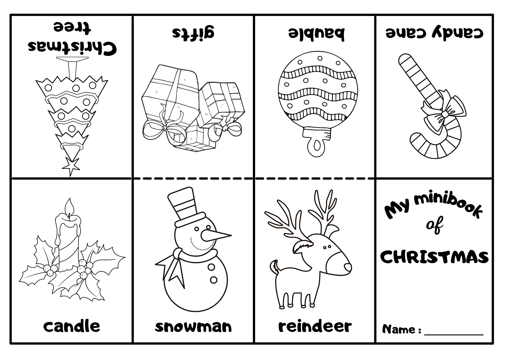 Christmas Mini Coloring Book Ezpzlearn Christmas Mini Coloring Book Ezpzlearn