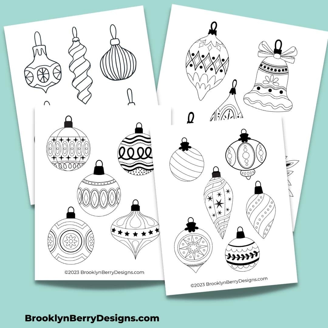Christmas Ornaments Coloring Pages Free Printable For Kids Brooklyn Berry Designs Christmas Ornaments Coloring Pages Free Printable For Kids Brooklyn Berry Designs